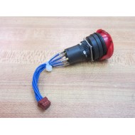 Omron A165E-S-03U E-Stop Switch A05B-2301-D002 Chipped Button Top - Used