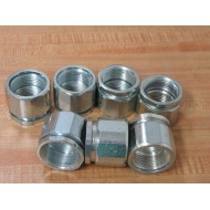 Generic 1" Steel 3-Piece Coupling (Pack of 7) - New No Box