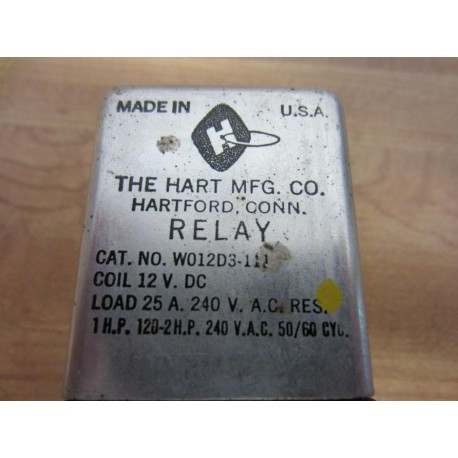 The Hart MFG. W012D3-111 Relay - Used