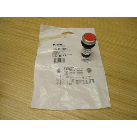 Eaton C22-D-R-K01 Pushbutton C22DRK01