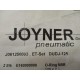 Joyner J061250003 Pneumatic Rebuild Kit WO Grease - New No Box