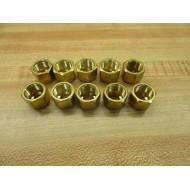 Parker 6NU6-B Brass Double Ferrule Nut 6NU6B (Pack of 10) - New No Box