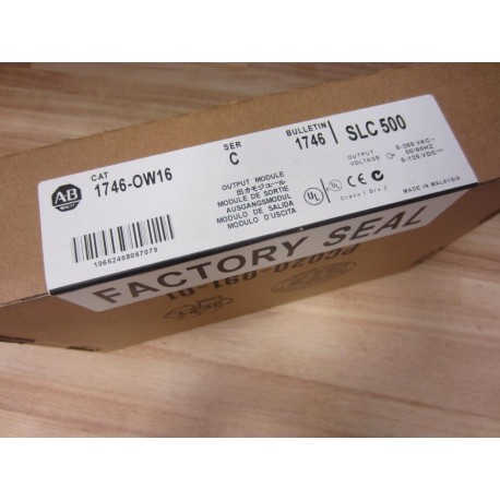 Allen Bradley 1746-OW16 Out Module 1746-0W16 Series C,Factory Sealed