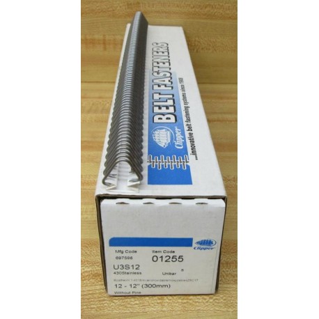 ClippardFlexco U3S12 Belt Fastener 01255 (Pack of 12)