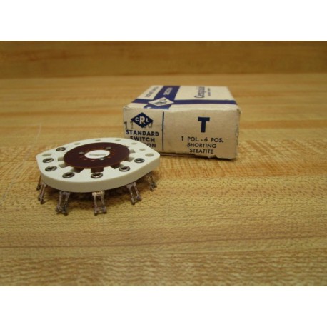 Centralab T 1 POL-6 POS Rotary Wafer Switch CRL T 1 POL-6 POS