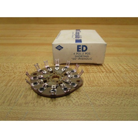 Centralab CRL ED 4POL-2POS Rotary Wafer Switch ED 4POL-2POS