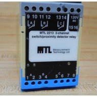 Measurement Technology MTL 2213 Relay MTL2213 120 VAC - Used