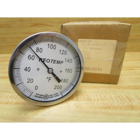 Reotemp BB1201F43 Dial Thermometer WConnector