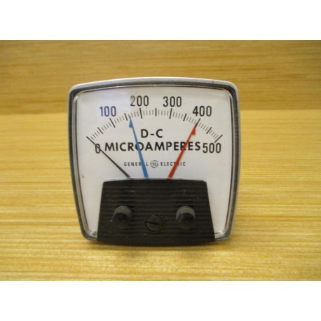 General Electric 50-197330EMZZ2 GE D-C Microamperes Meter 0-500 - Used