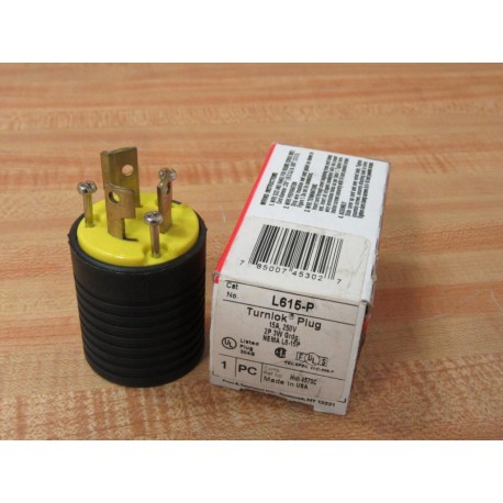 Pass & Seymour L615-P Legrand Turnlok Plug L615P (Pack of 2)