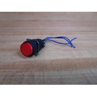 Omron M2GT-7001-3 Push Button Switch M2GT70013 Red3 Wire Leads - Used