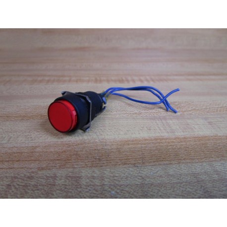 Omron M2GT-7001-3 Push Button Switch M2GT70013 Red3 Wire Leads - Used