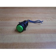 Omron M2GT-7001-3 Push Button Switch M2GT70013 Green WWires - Used
