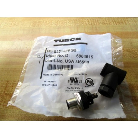 Turck BS 8251-0PG9 Connector Kit 6904615 U6580