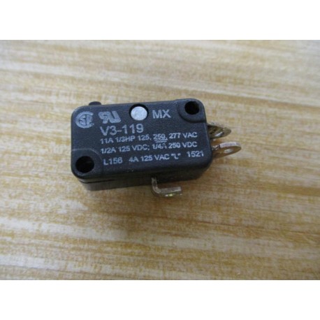 Micro Switch V3-119 Snap Action Switch V3119 (Pack of 5) - Used