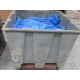 43" x 43" x 30" Trash Cart WUtility Wheels Waste Bin (Pack of 3) - Used