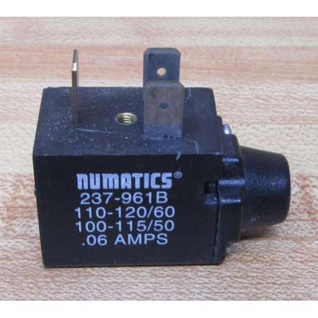 Numatics 237-961B Solenoid Coil 237961B - Used