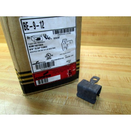 Cooper BE-9-12 Beam Fastener BE912 (Pack of 86)