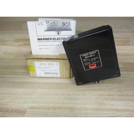 Warner Electric MCS-802-2 Power Supply 6002-448-001