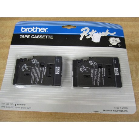 Brother TC-20 Black On White P-Touch (Pack of 2)