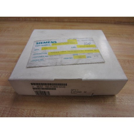 Siemens 6ES7 193-4CB00-0AA0 Module 6ES71934CB000AA0