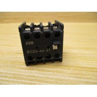 ABB BC25-40-31 Aux. Contact Block BC254031 Black (Pack of 5) - Used