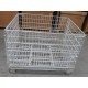 48" x 40" x 30-12" White Wire Folding Container Bin Gaylord (Pack of 3) - Used