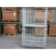 48" x 40" x 30-12" White Wire Folding Container Bin Gaylord (Pack of 3) - Used