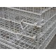 48" x 40" x 30-12" White Wire Folding Container Bin Gaylord (Pack of 3) - Used