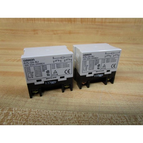 Omron G7L-2A-BJ 24VDC Relay G7L2ABJ24VDC Cracked Corner (Pack of 2) - New No Box