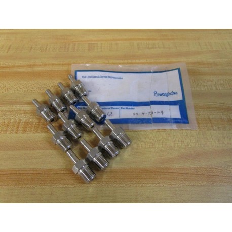 Swagelok 8S-4-TA-1-4 Male Tube Fitting, Adapter 8S4TA14 (Pack of 12)