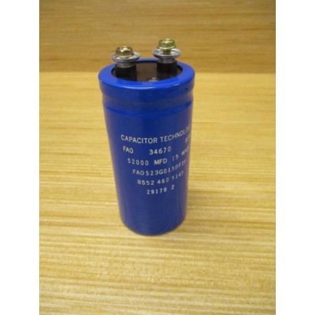 Capacitor Technology FAO 34670 Capacitor FAO523G015DF1H - Used