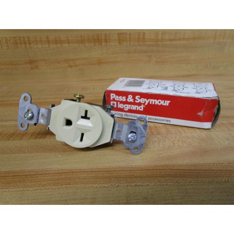 Pass & Seymour Legrand 5851-I Single Receptacle Ivory 5851I