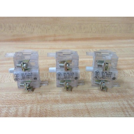 Westinghouse PB1B Contact Block 9084A18G02 wo Screw (Pack of 3) - New No Box