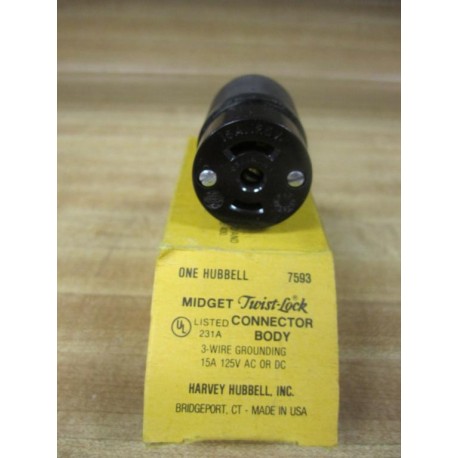 Hubbell 7593 Receptacle Twist Lock HBL 7593