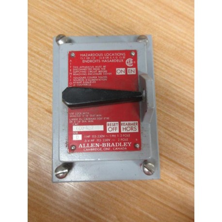 Allen Bradley 600-N12 Manual Starting Switch Cover 600N12 - Used