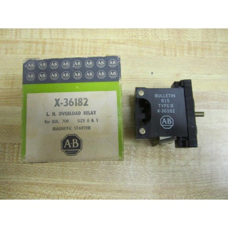 Allen Bradley X-36182 Overload Relay X36182 Left Hand