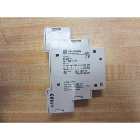 Allen Bradley 140-A11 Auxiliary Contact 140A11 Series C - Used