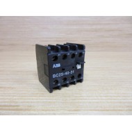 ABB BC25-40-31 Aux. Contact Block BC254031 Black - New No Box