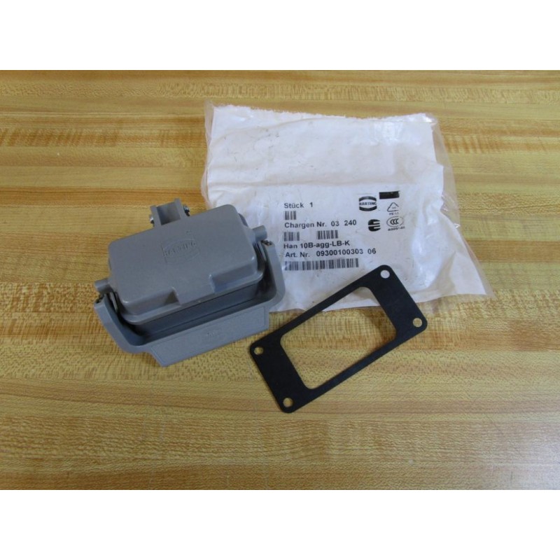 Harting 09300100303 Connector Housing Han 10B-agg-LB-K WHan 10 E-F ...