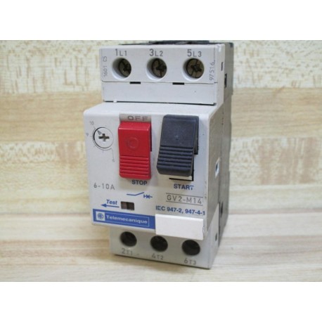 Telemecanique GV2 M14 Circuit Breaker Starter 021089 6-10A - Used