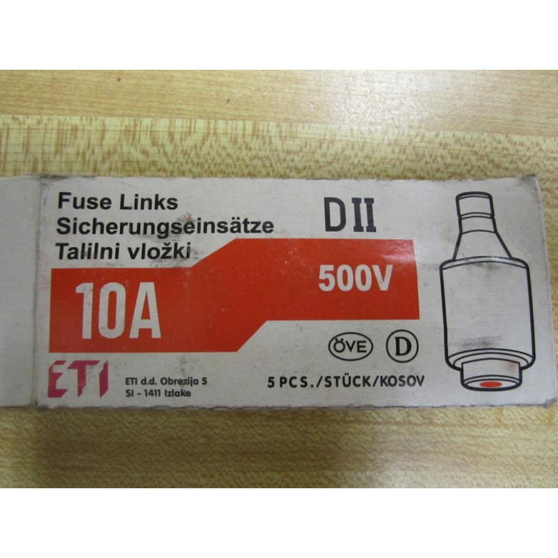 ETI 10A 500V Fuse Links Mara Industrial