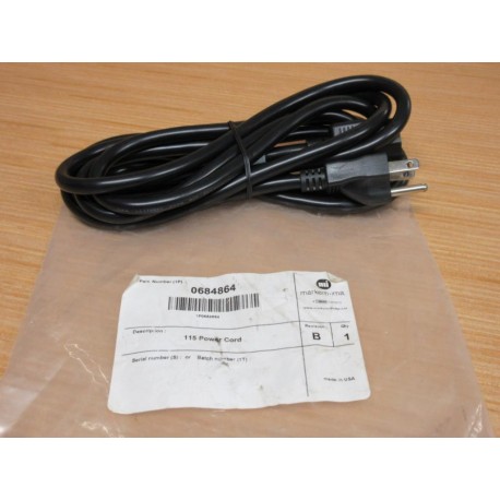 Markem Imaje 0684864 Power Cord 115