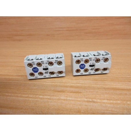 Allen Bradley 195-MA40 Auxiliary Contact (Pack of 2) - Used