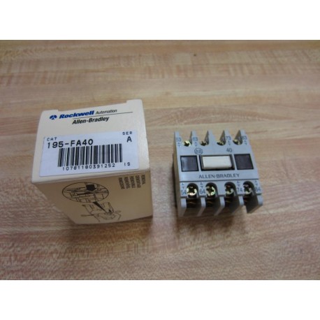 Allen Bradley 195-FA40 Contact Block 195FA40 Gray