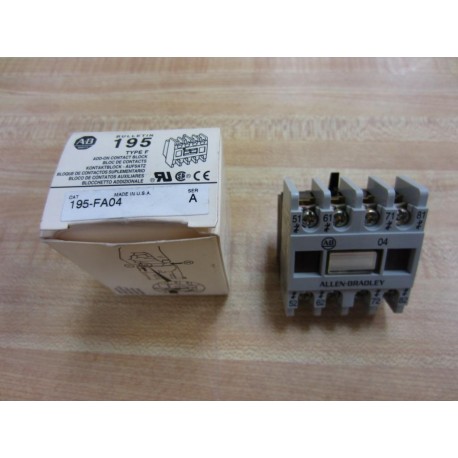 Allen Bradley 195-FA04 Contact Block 195-FAO4