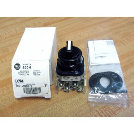 Allen Bradley 800H-JR2KE7B Selector Switch 800HJR2KE7B