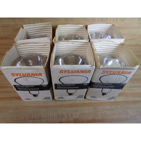 Sylvania 250BR101 250W Infrared Reflector Lamp BR 40 (Pack of 6)