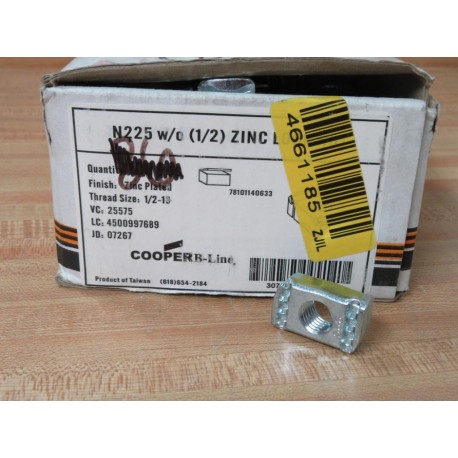 CooperB-Line N225 WO 12" Channel Nut WO Spring N225WO (Pack of 74)