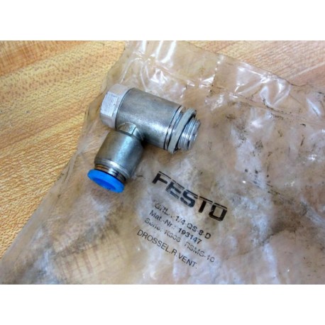 Festo GRL-14-QS-8-D One-Way Flow Control Valve 193147